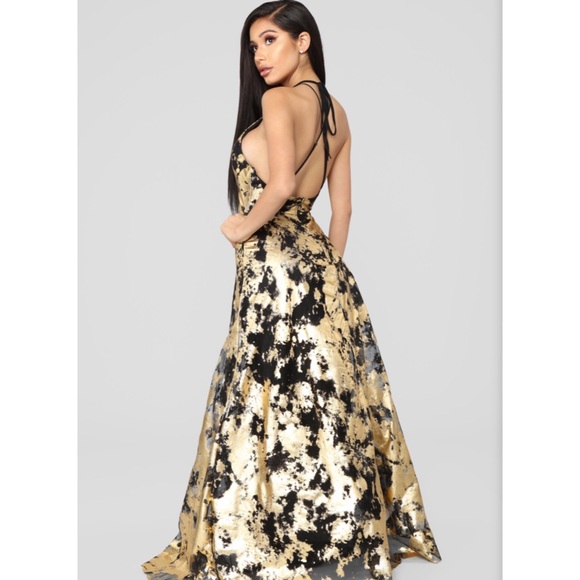 Fashion Nova Take Me Higher Metallic Gown - Picture 3 of 6